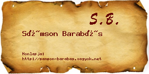 Sámson Barabás névjegykártya